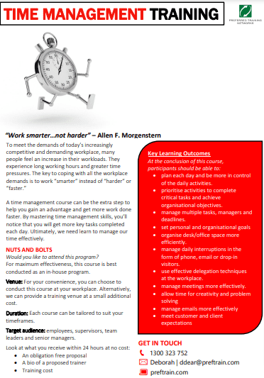 Time Management Training Workshops | Preferred Training