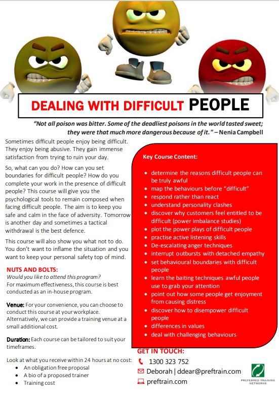 Dealing with Difficult people