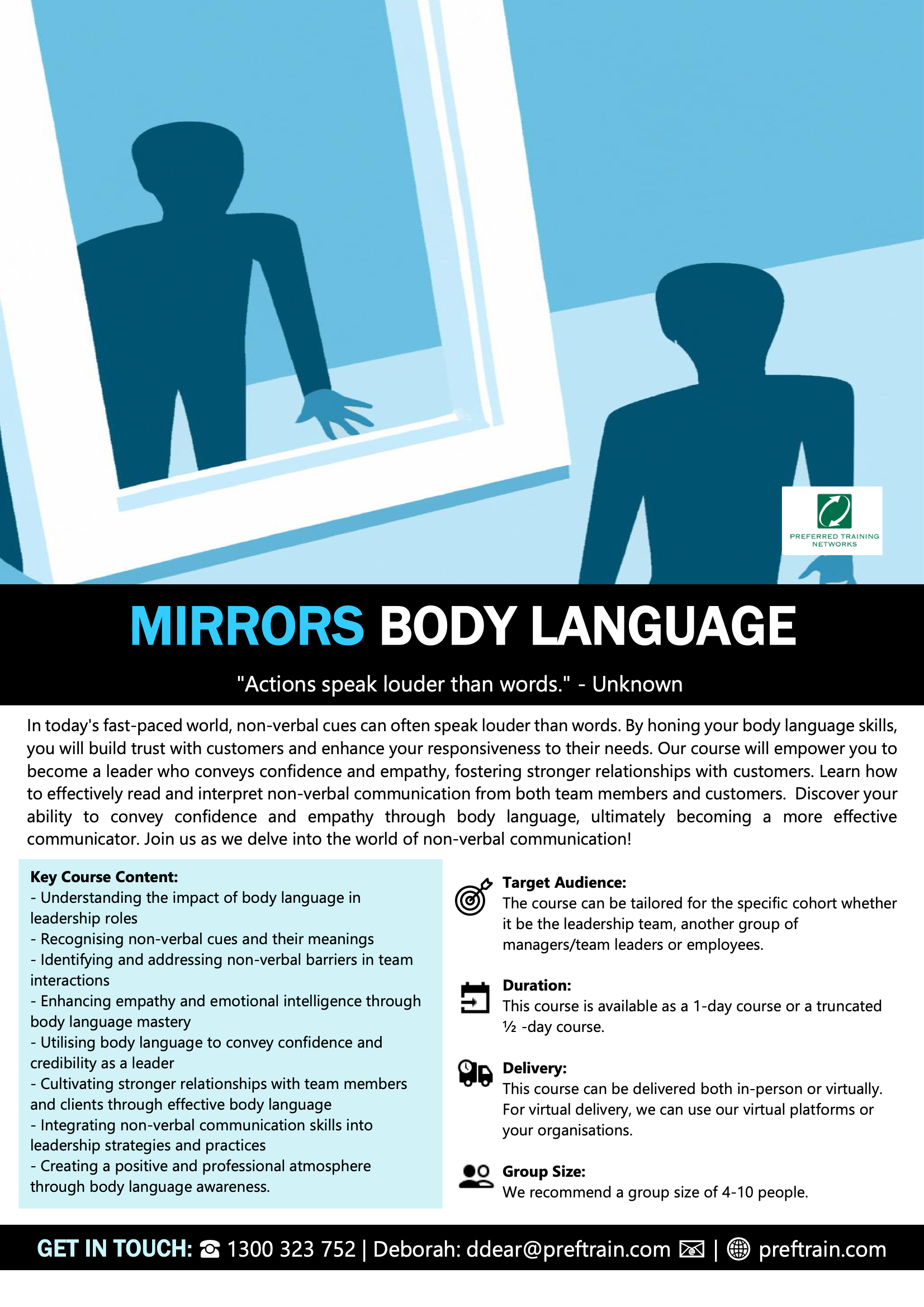 Mirrors Body Language | Preferred Training Networks