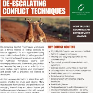 De-Escalating Conflict Techniques Training Course