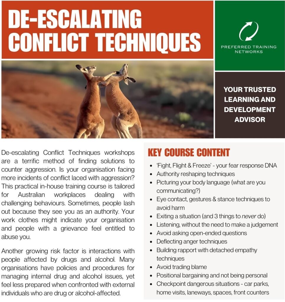 De-Escalating Conflict Techniques Training Course