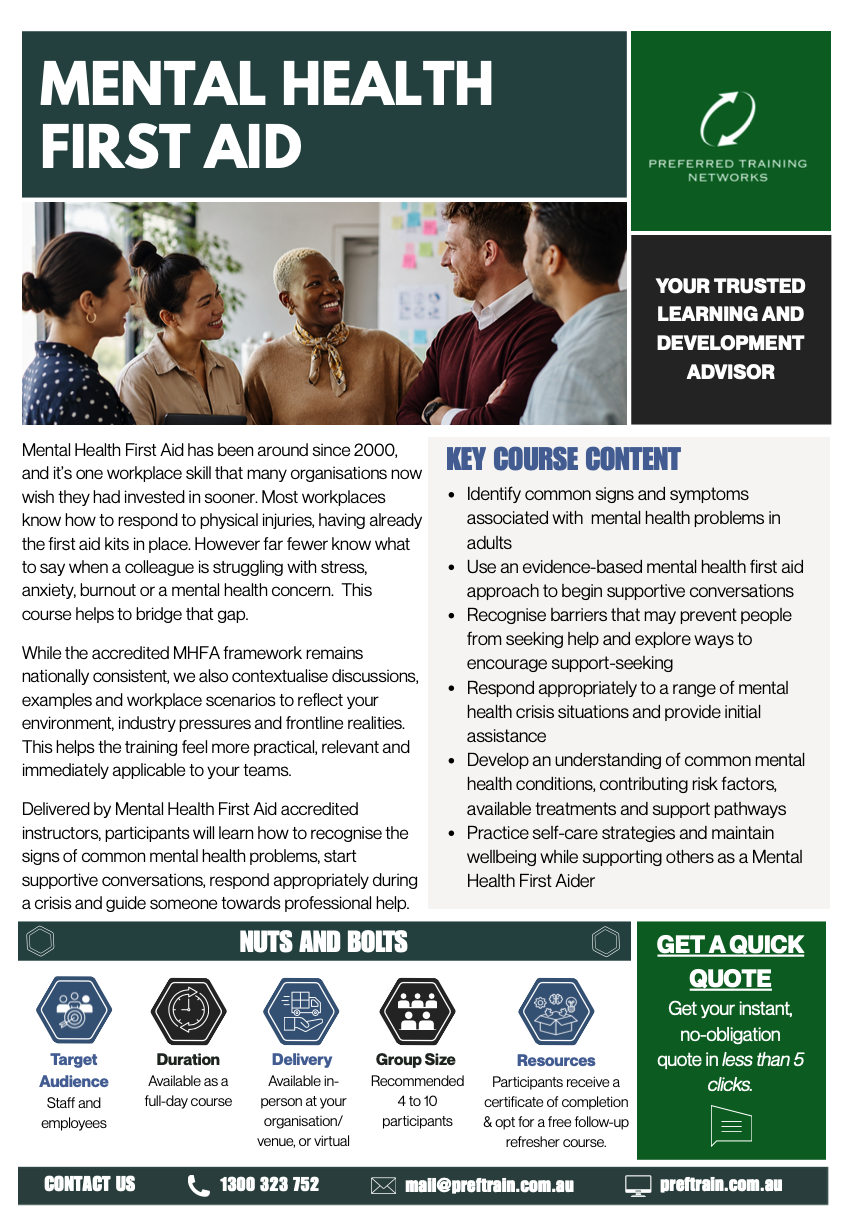 Mental Health First Aid Training
